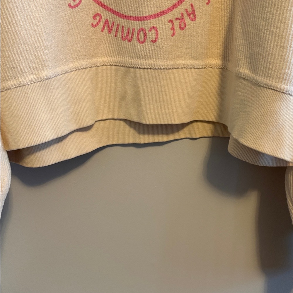 Chicks-D The Lyne Cream Smiley Face Sweatshirt - Picture 7 of 9
